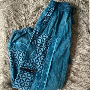 Blue Patterned Joggers